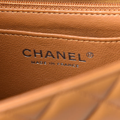 Chanel Lambskin Quilted Mini Rectangular Flap Camel 8 of 12