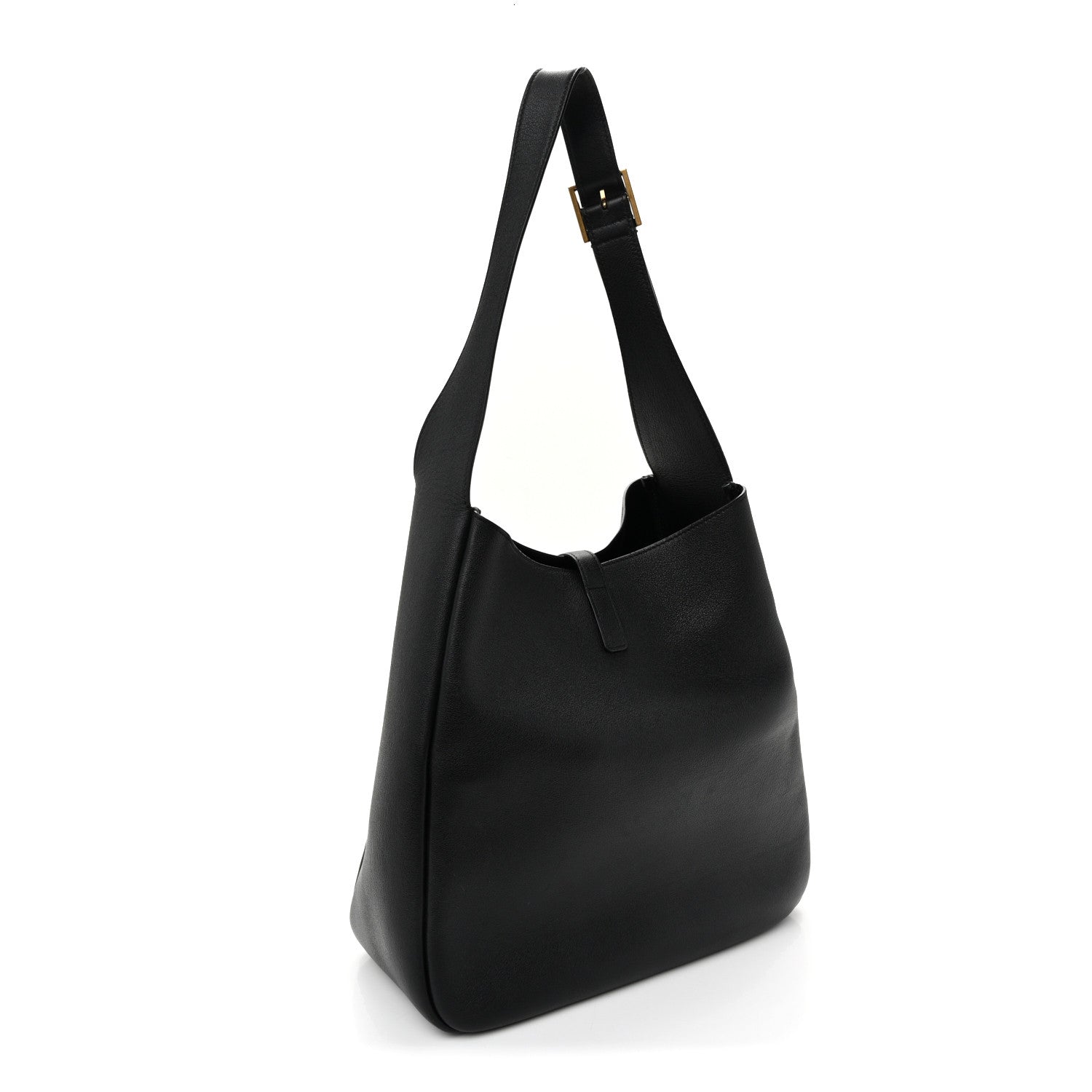 Saint Laurent Smooth Calfskin Large Le 5 A 7 Soft Hobo Black 3 of 9