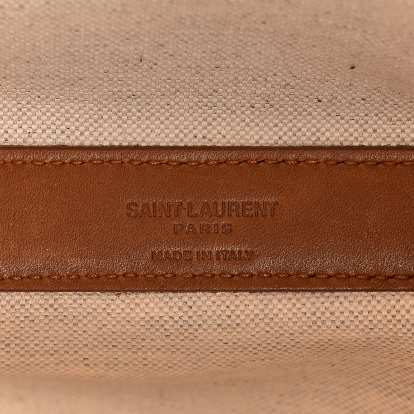 Canvas Smooth Calfskin Universite North South Foldable Tote Naturel Brick