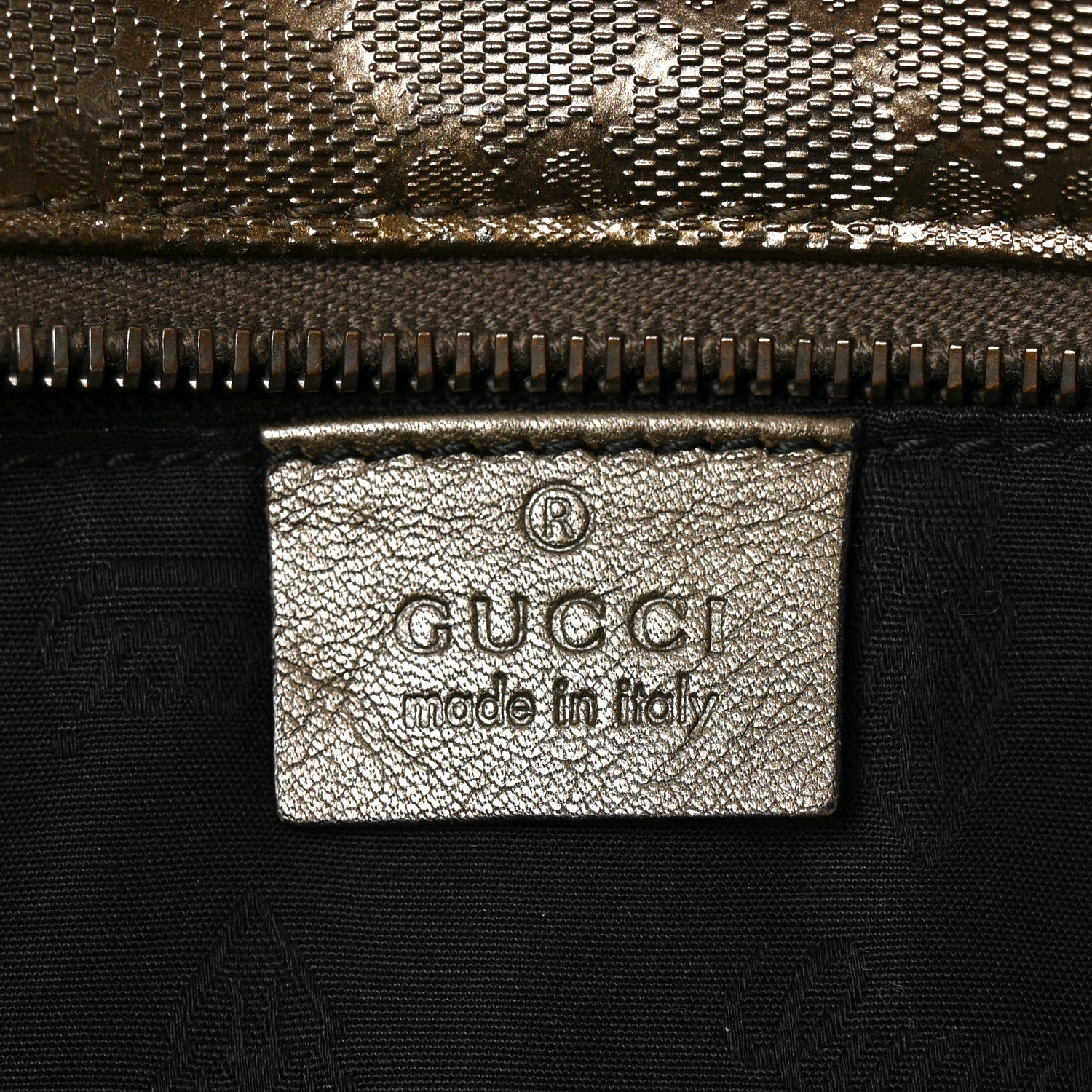 Gucci Imprime Monogram Medium Zippered Shopping Tote Pewter 6 of 10
