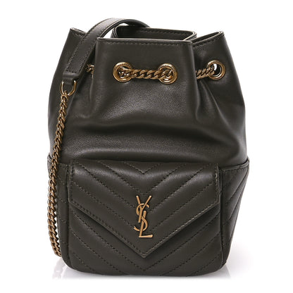 Saint Laurent Lambskin Matelasse Monogram Joe Nano Bucket Bag Light Musk 1 of 11