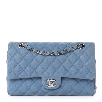 Chanel Iridescent Caviar Quilted Medium Double Flap Blue 1 of 9