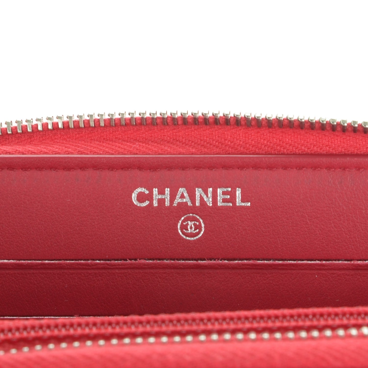 Chanel Caviar Quilted Diamond CC Zip Around Wallet Dark Fuchsia 6 of 8