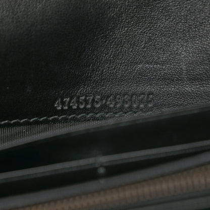 Gucci Calfskin Matelasse GG Marmont Chain Wallet Black 6 of 9