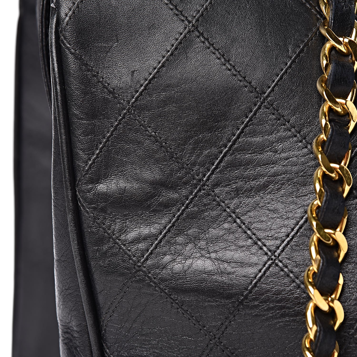 Chanel Calfskin Stitched XL Weekender Black 20 of 25