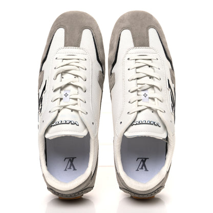Louis Vuitton Suede Calfskin Mesh Rally Sneakers 8.5 Grey White 2 of 11