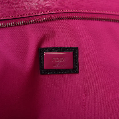 Fendi Vitello Elite Cuoio Monster Buggies Medium Roll Tote Carbone Black Multicolor Magenta 6 of 10