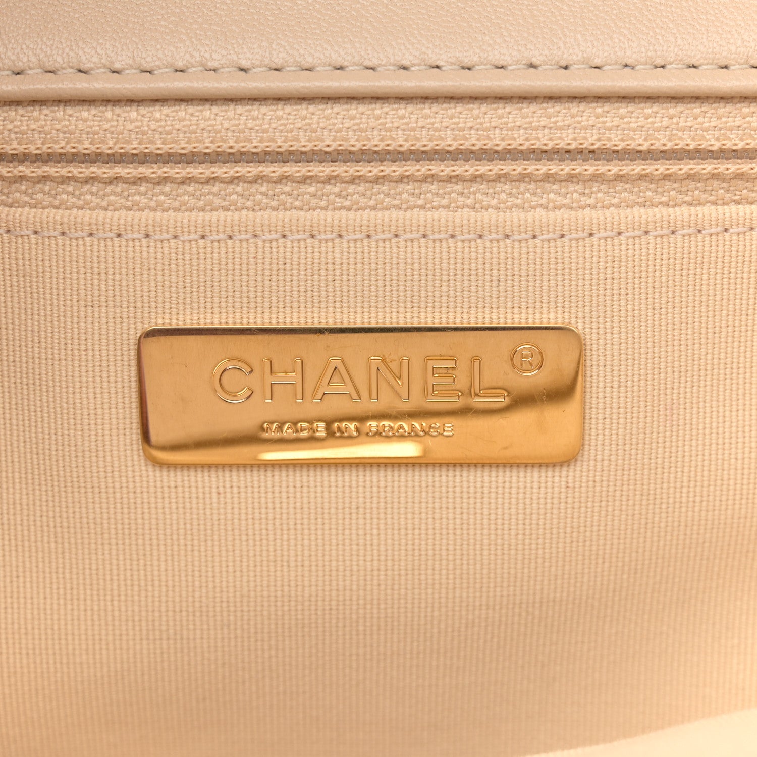 Chanel Lambskin Quilted Large Chanel 19 Flap Beige 6 of 13