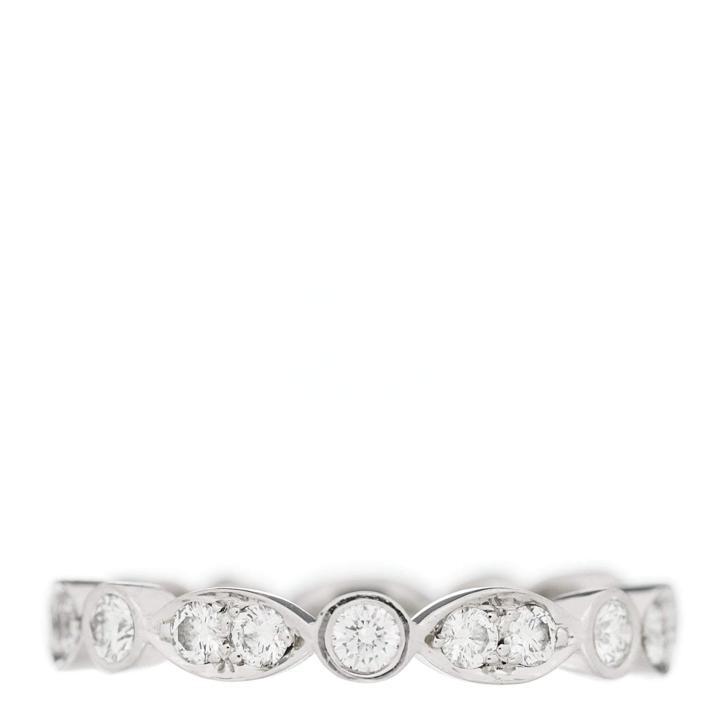 Tiffany Platinum Diamond Jazz Band Ring 50 5.5 1 of 5