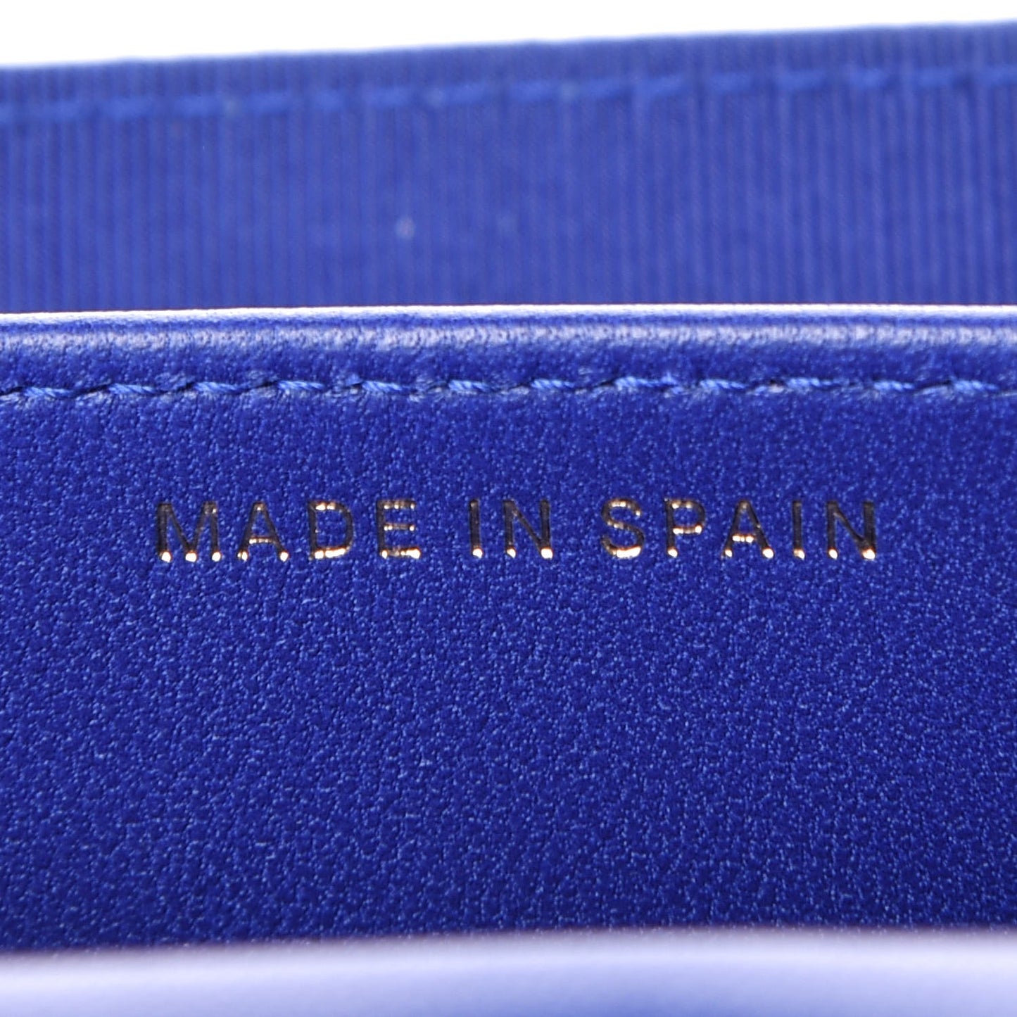 Lambskin Quilted Card Holder Wallet Blue