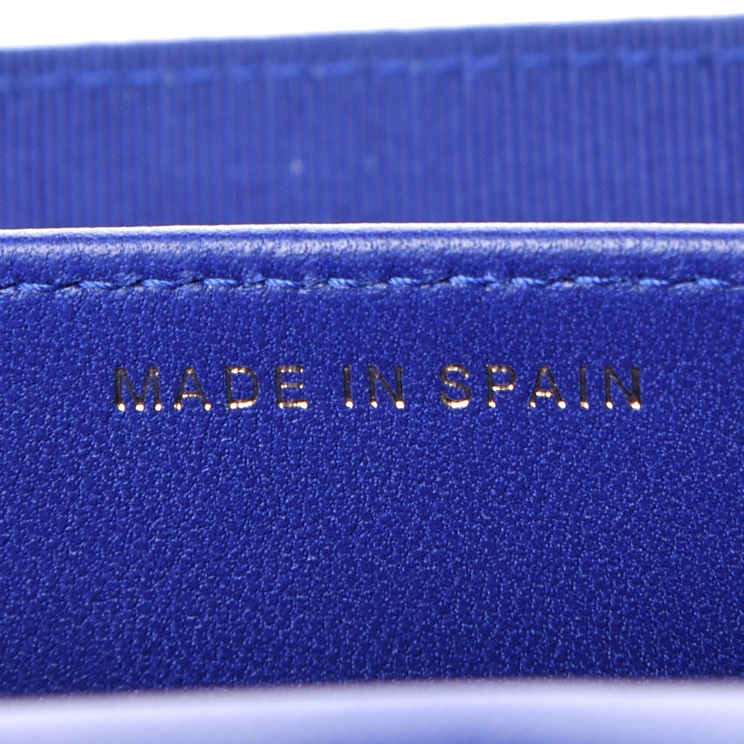 Chanel Lambskin Quilted Card Holder Wallet Blue 7 of 8