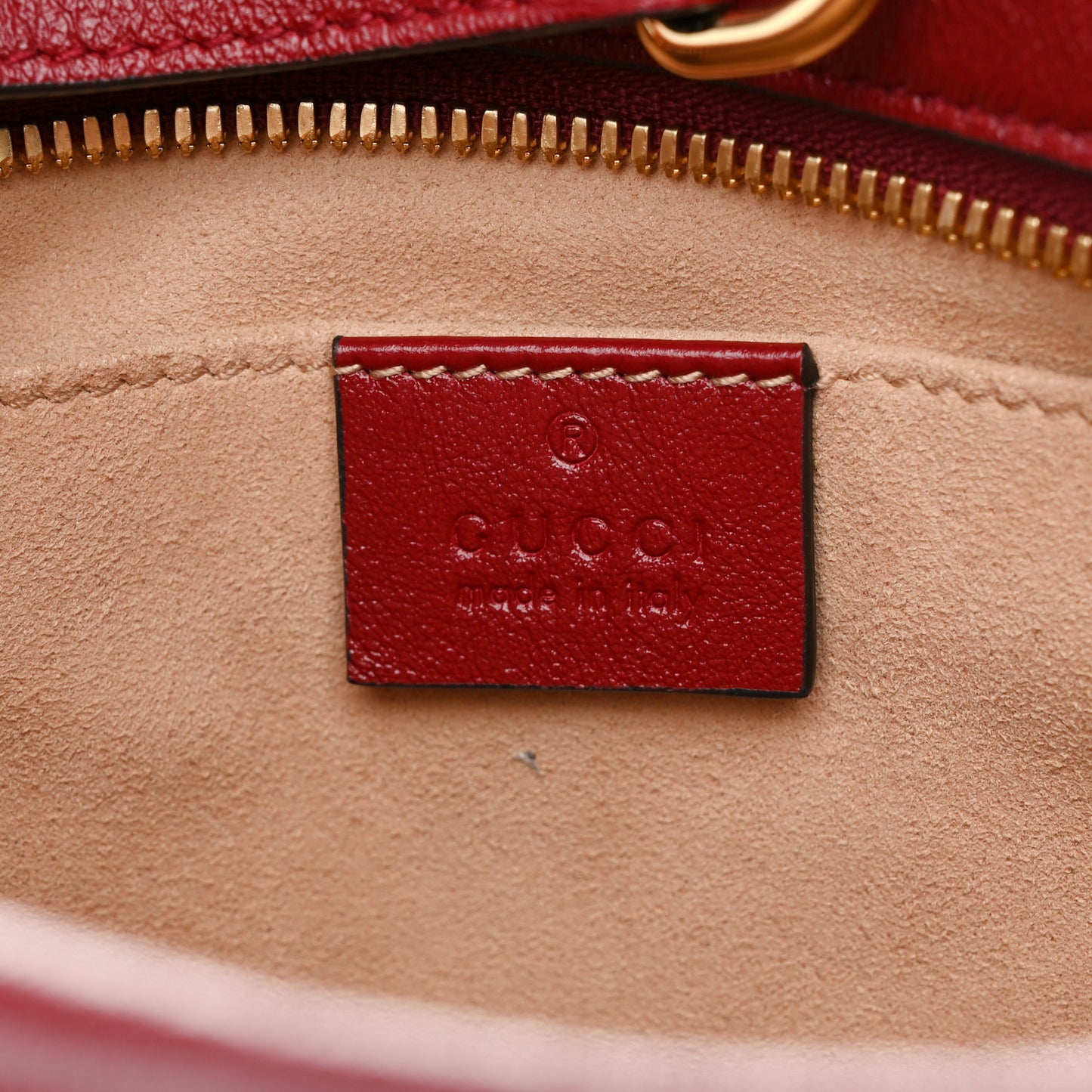 Monogram Azalea Calfskin Matelasse Diagonal Small GG Marmont Chain Shoulder Bag Beige Ebony New Cherry Red