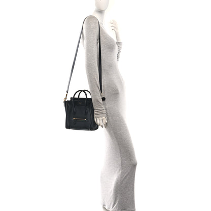 Celine Smooth Calfskin Nano Luggage Black 2 of 10