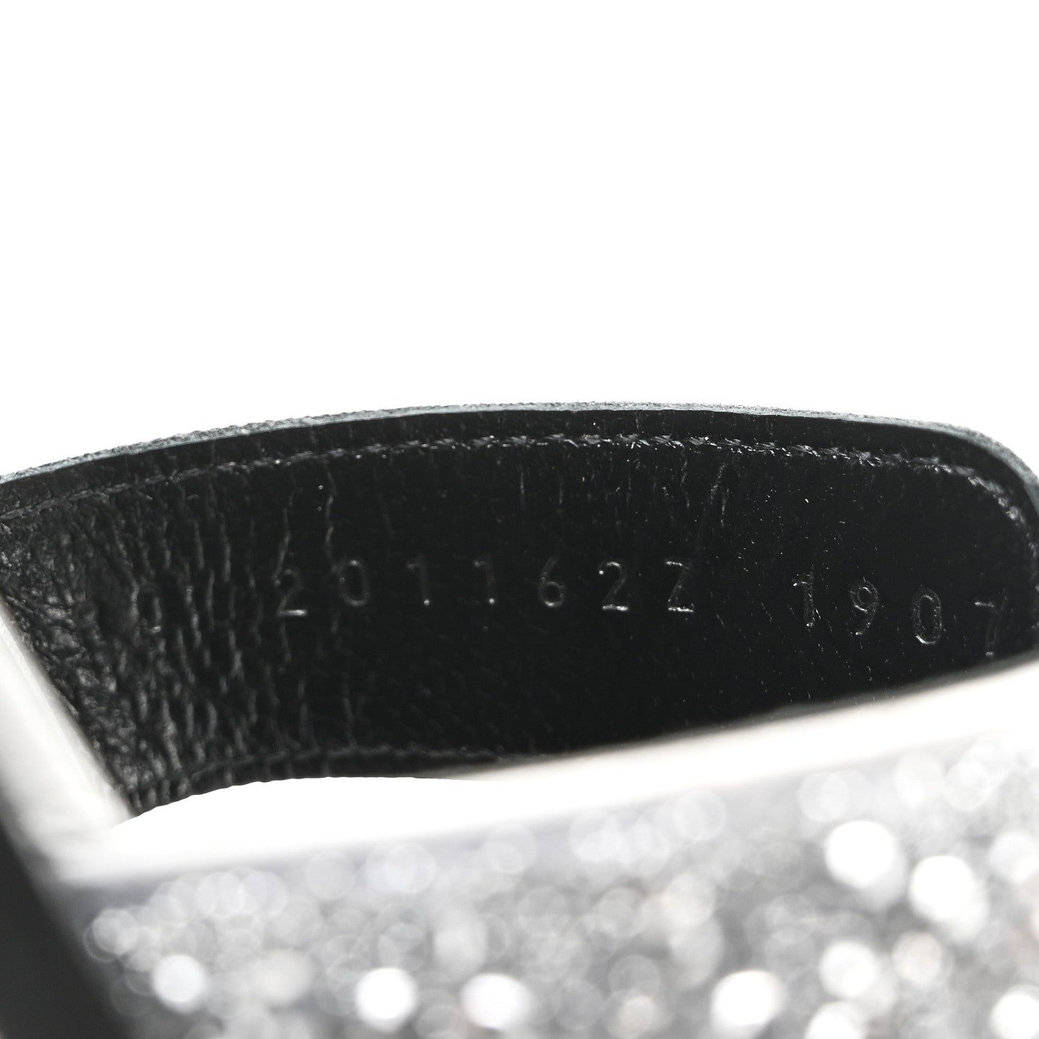 Hermes Velvet Goatskin Crystal Beads Oran Sandals 37 Gris Argente 10 of 11