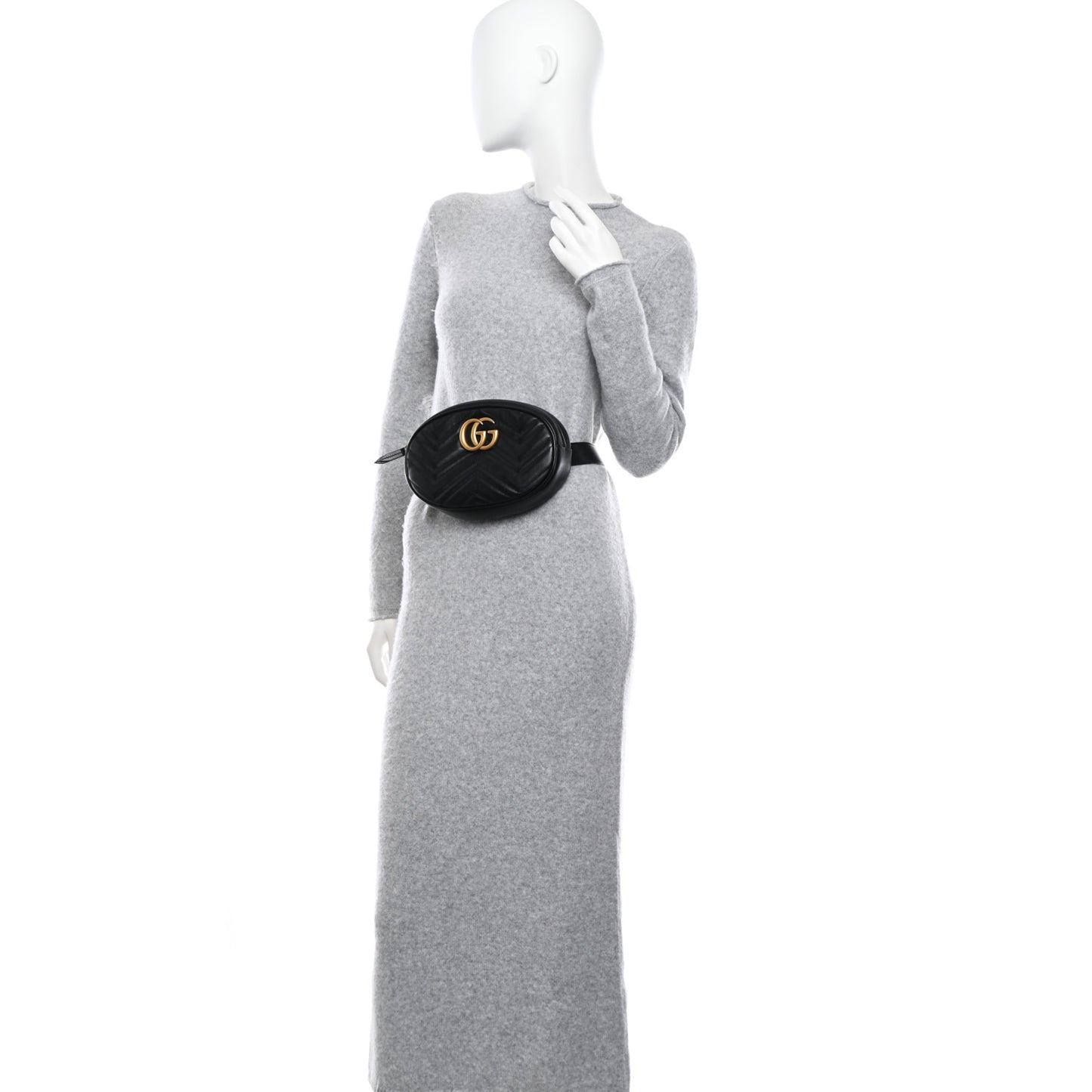 Calfskin Matelasse GG Marmont Belt Bag 105 42 Black