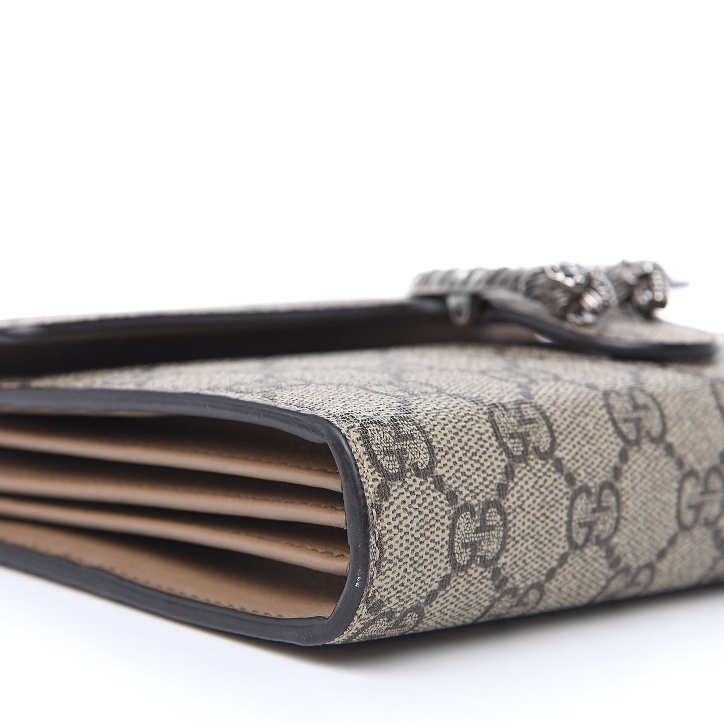 GG Supreme Monogram Mini Dionysus Chain Wallet Beige Taupe