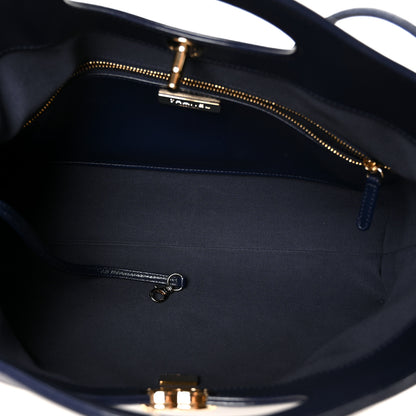 Chanel Shiny Lambskin Quilted 31 Shopping Bag Navy 5 of 10