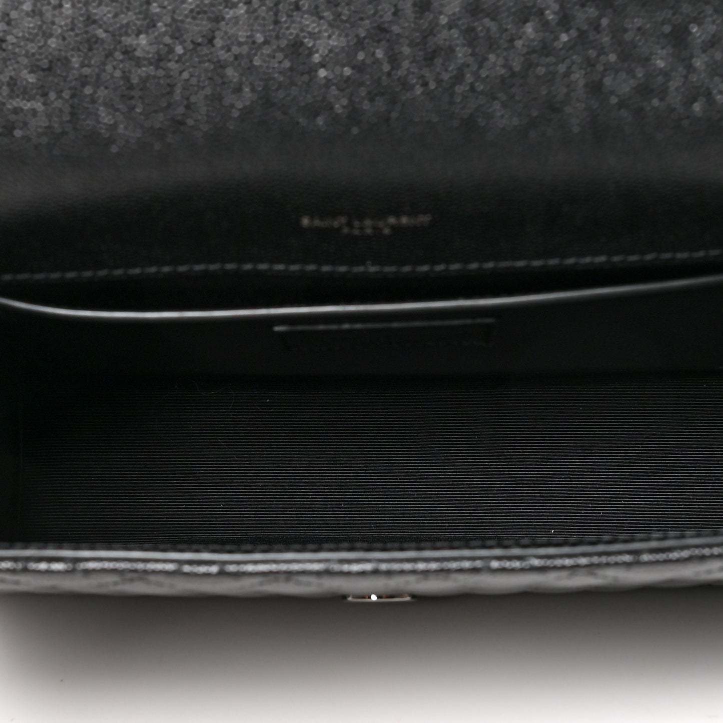Grain De Poudre Textured Mixed Matelasse Triquilt Medium Monogram Satchel Black
