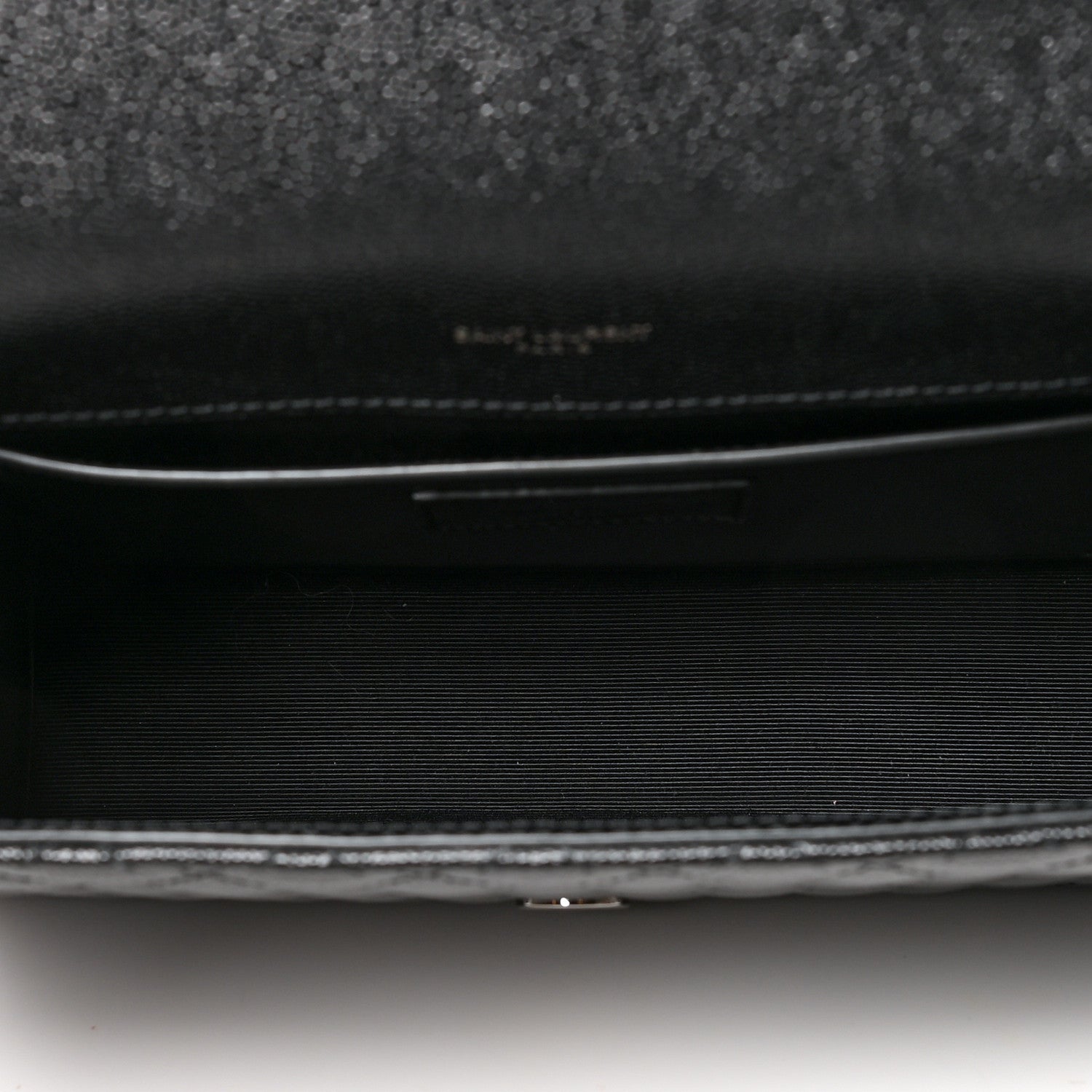 Saint Laurent Grain De Poudre Textured Mixed Matelasse Triquilt Medium Monogram Satchel Black 5 of 10