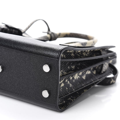 Saint Laurent Grained Calfskin Python Embossed Nano Sac De Jour Black 7 of 10