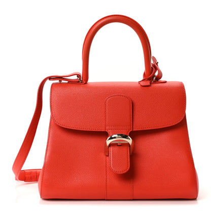 Delvaux Grained Calfskin MM Brillant Satchel Sunset 1 of 10
