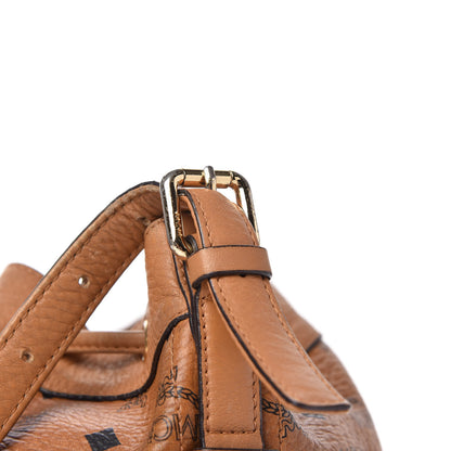 MCM Visetos Essential Drawstring Bucket Bag Cognac 13 of 14