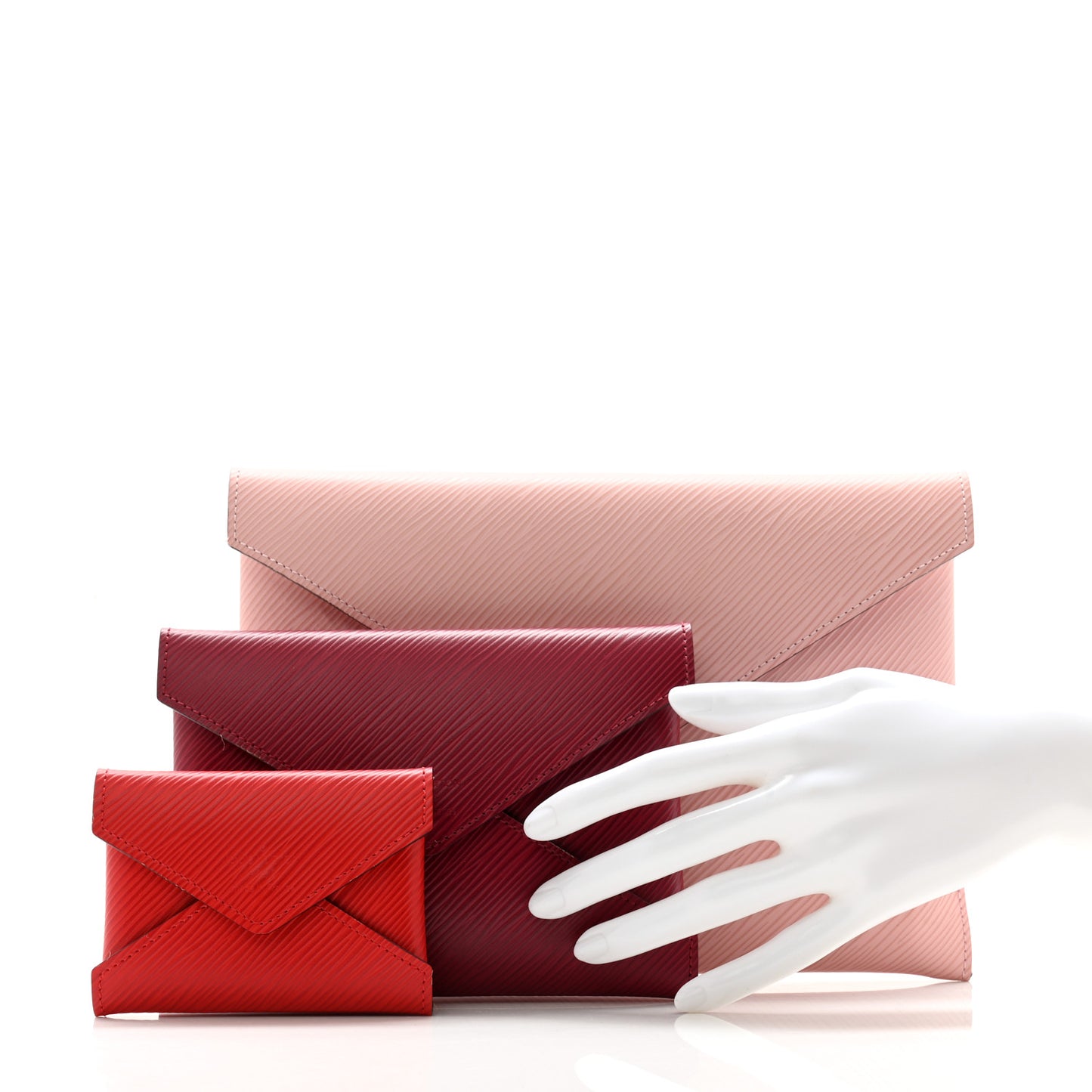 Epi Kirigami Pochette Set Rose Ballerine Fuchsia Coquelicot