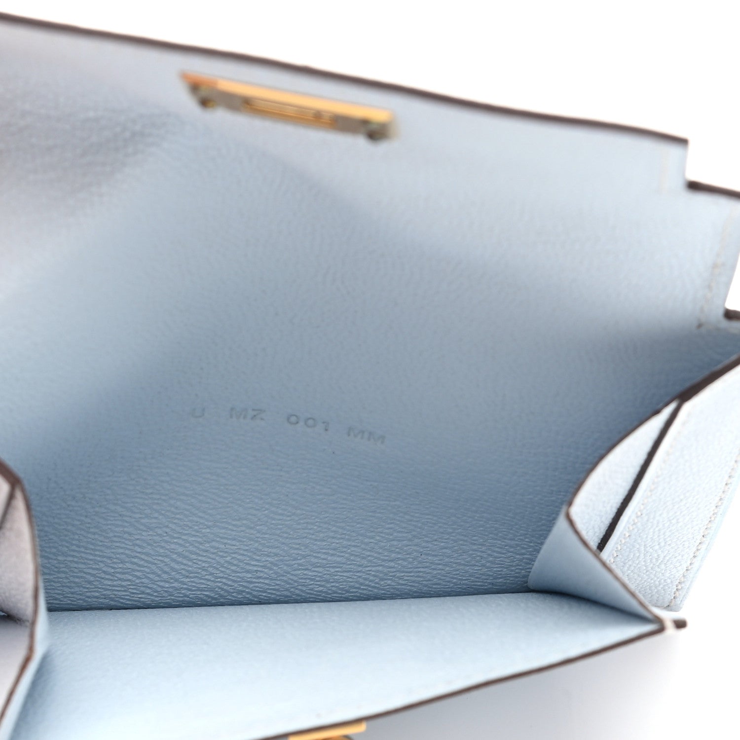 Hermes Chevre Mysore Kelly Pocket Compact Wallet Bleu Brume 5 of 8