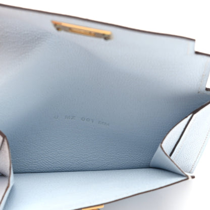 Hermes Chevre Mysore Kelly Pocket Compact Wallet Bleu Brume 5 of 8