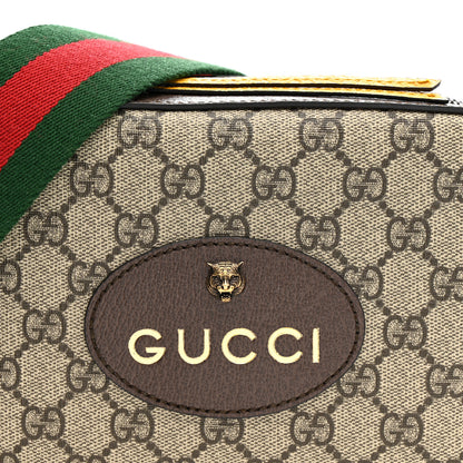 Gucci GG Supreme Monogram Web Neo Vintage Shoulder Bag Beige New Acero Crop 8 of 12