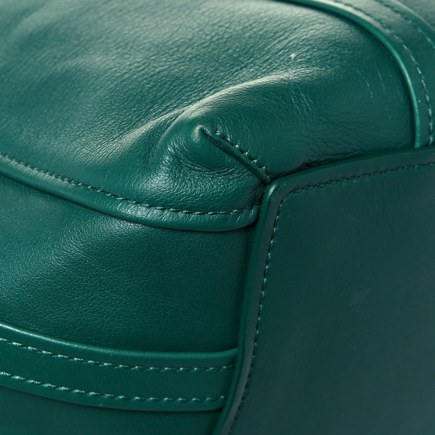 Calfskin Large Laundry Cabas Tote Green