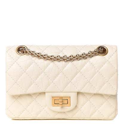 Chanel Aged Calfskin Quilted 2.55 Reissue 224 Flap Ivory 1 of 11
