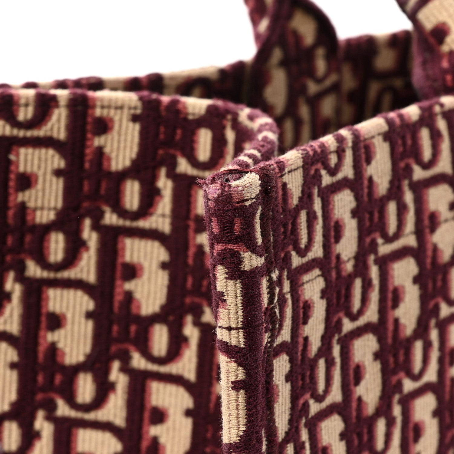 Christian Dior Oblique Large Book Tote Burgundy Multicolor 16 of 19