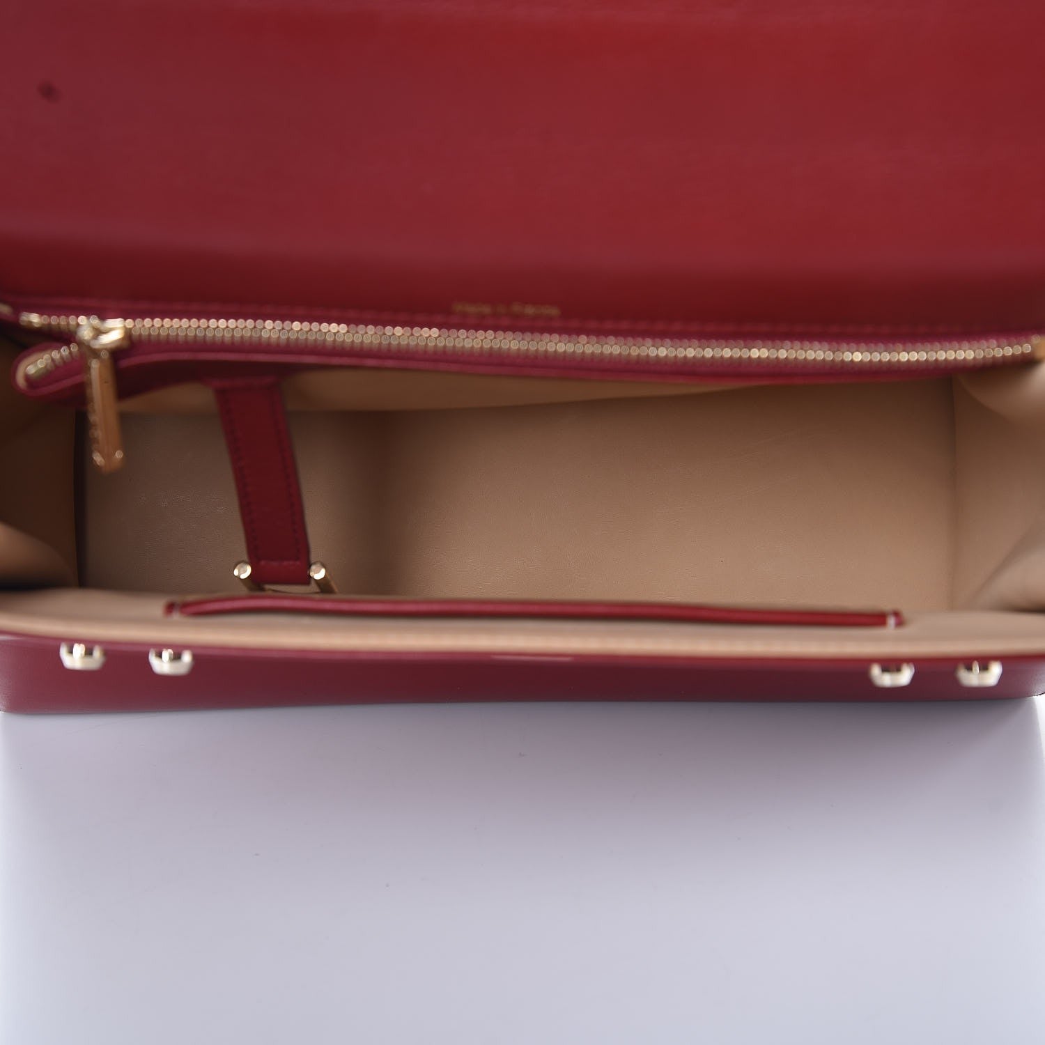 Delvaux Calfskin GM Tempete Satchel Red 6 of 10