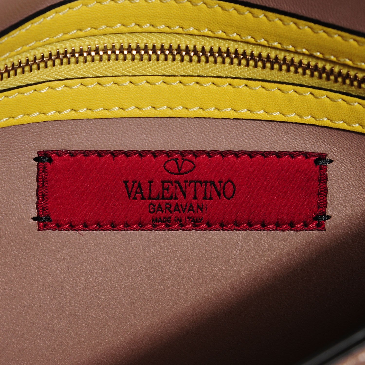 Valentino Garavani Nappa Rockstud Wristlet Clutch Naples Yellow 6 of 7