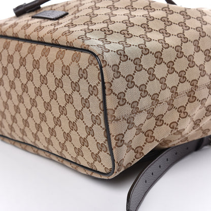 Gucci Monogram Dollar Calfskin O Drawstring Backpack Beige Ebony Testa di Moro Dark Chocolate 9 of 9