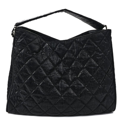 Chanel Crinkled Coated Canvas Le Marais Hobo Black 1 of 9