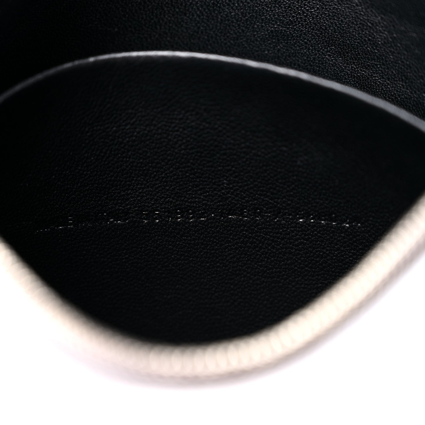 Metallic Goatskin Logo Large Everyday Zip Pouch Argent Black