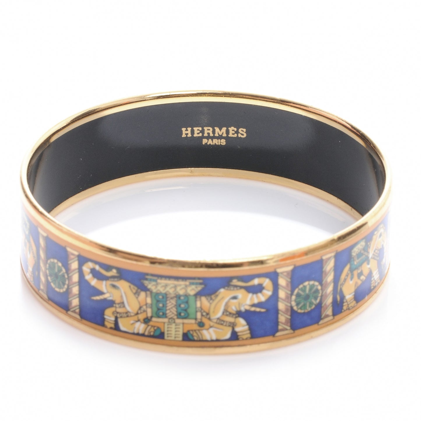 Enamel Printed Elephant Torana Wide Bracelet 65