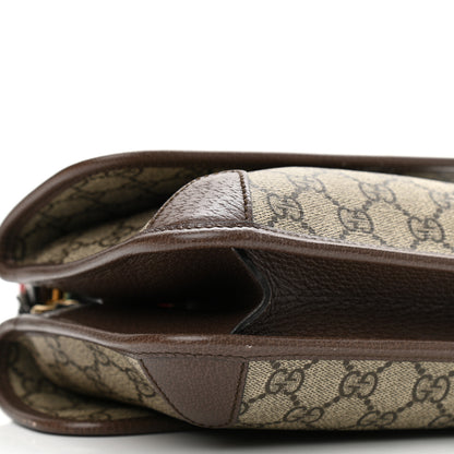 Gucci GG Supreme Monogram Web Small Neo Vintage Double Flap Messenger Bag Beige New Acero 11 of 11