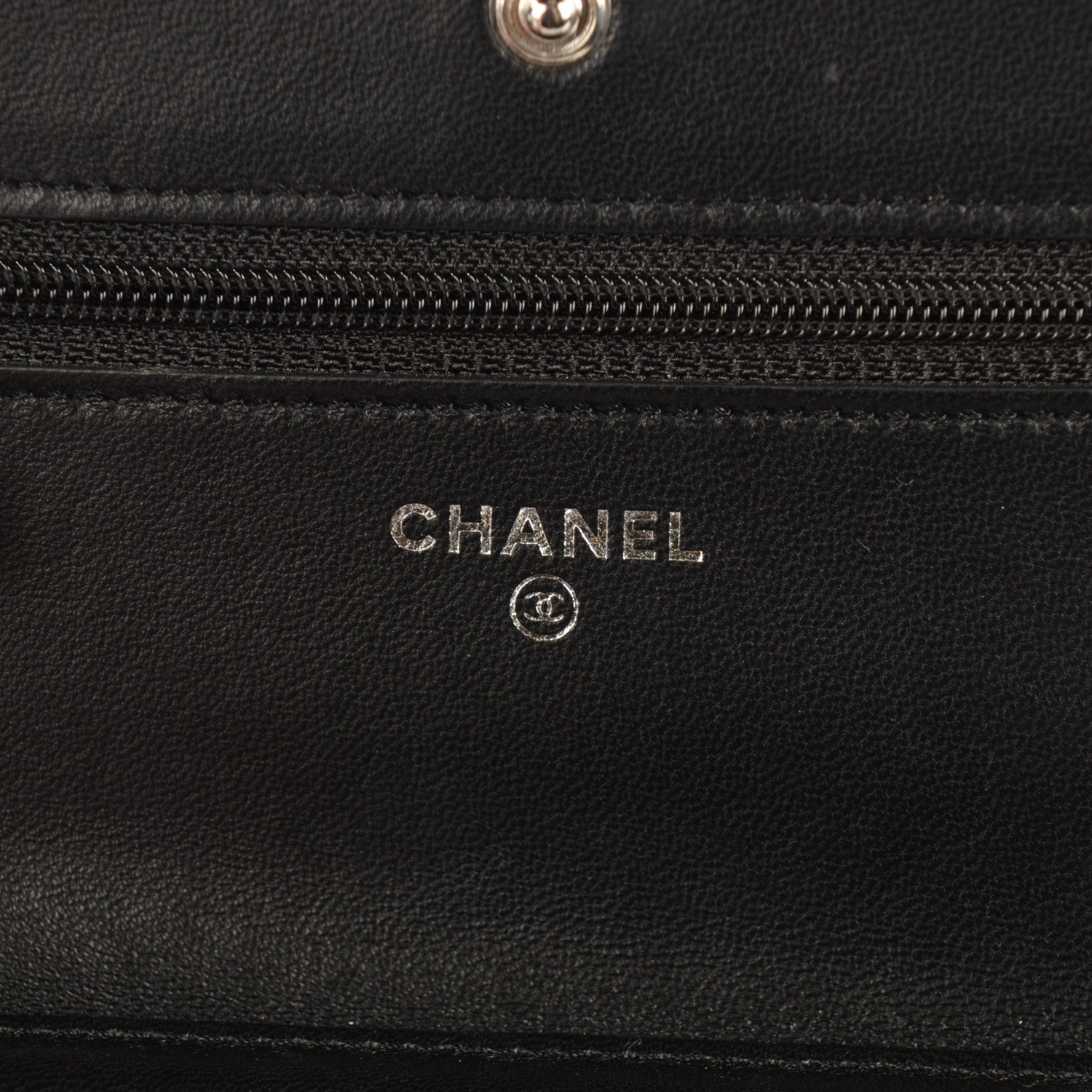 Chanel Lambskin Quilted Wallet On Chain WOC Black 6 of 9