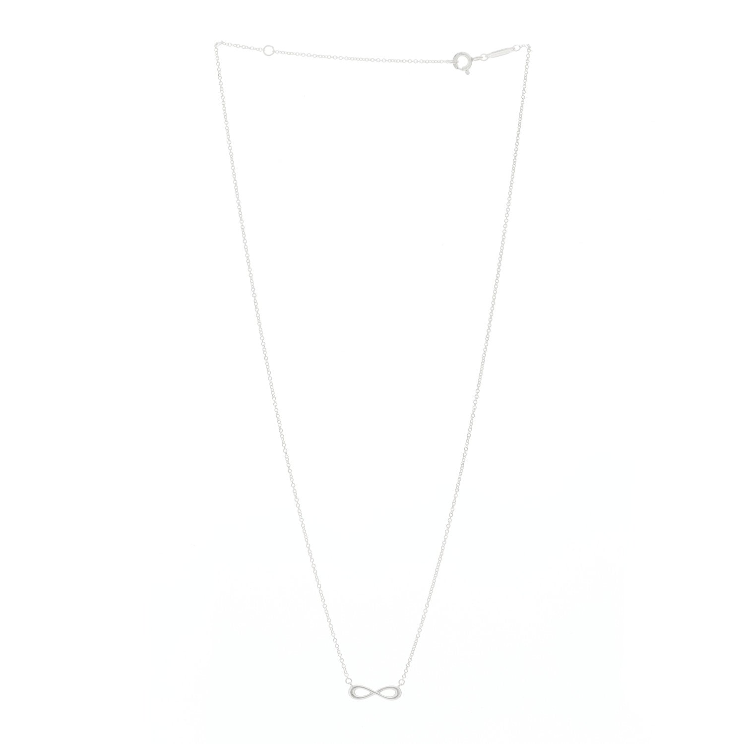 Tiffany Sterling Silver Mini Infinity Pendant Necklace 2 of 6