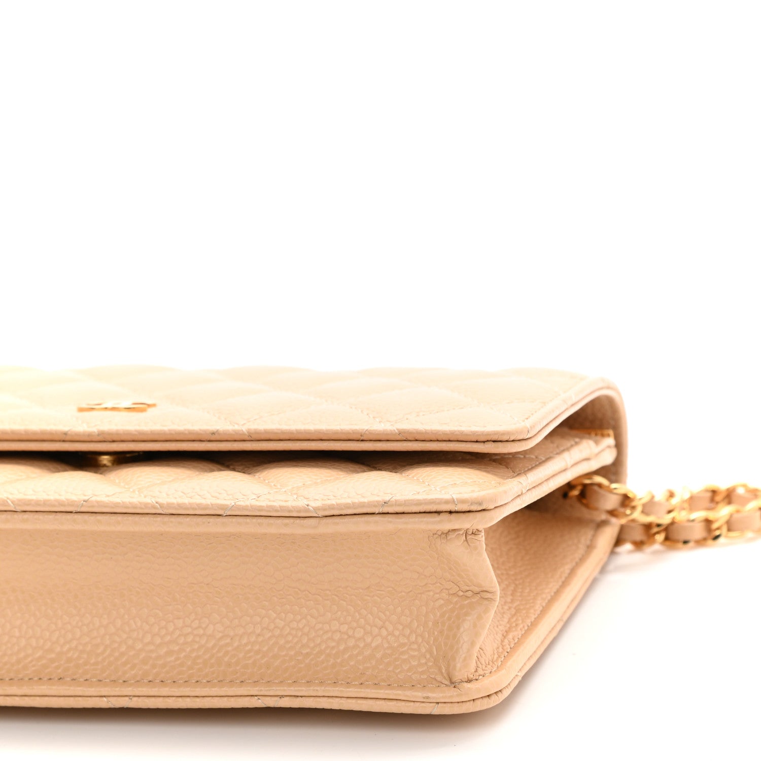 Chanel Caviar Quilted Wallet On Chain WOC Beige 11 of 11