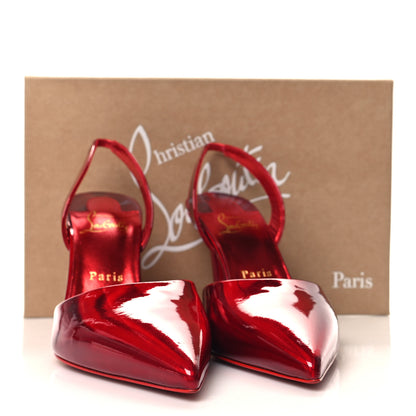 Christian Louboutin Patent Psychic Astrid Sling 85 Pumps 38 Loubi 8 of 8