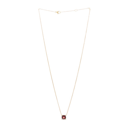 David Yurman 18K Yellow Gold Diamond Garnet 7mm Petite Chatelaine Pendant Necklace 3 of 5