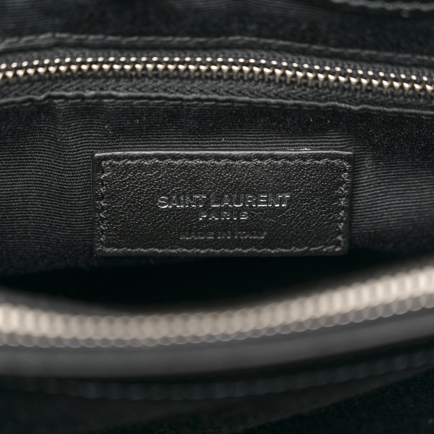 Calfskin Y Quilted Monogram Medium Loulou Chain Satchel Black