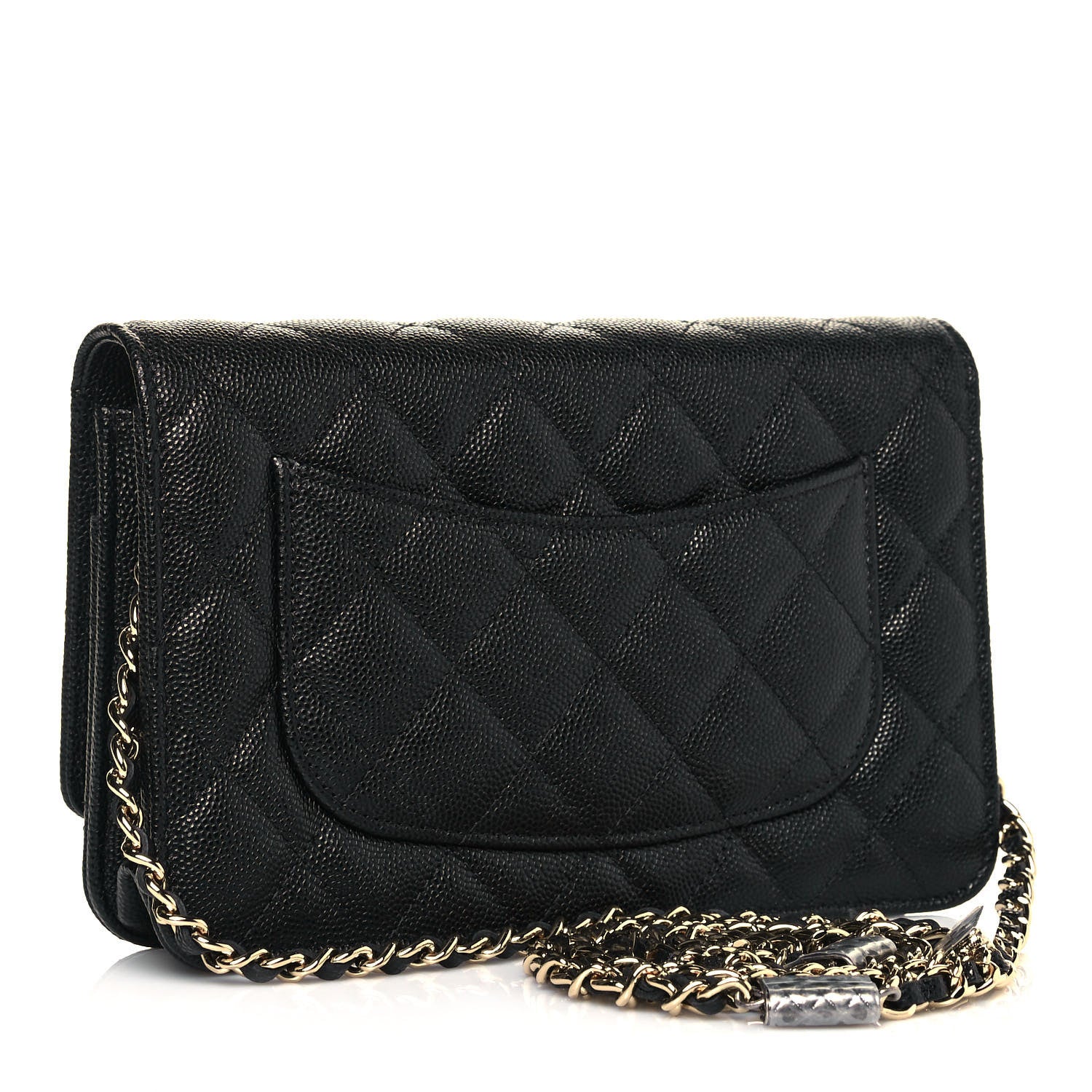 Chanel Caviar Quilted Wallet With Charms On Chain WOC Black 3 of 15