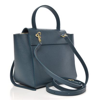 Celine Grained Calfskin Nano Belt Bag Abyss Blue 4 of 9