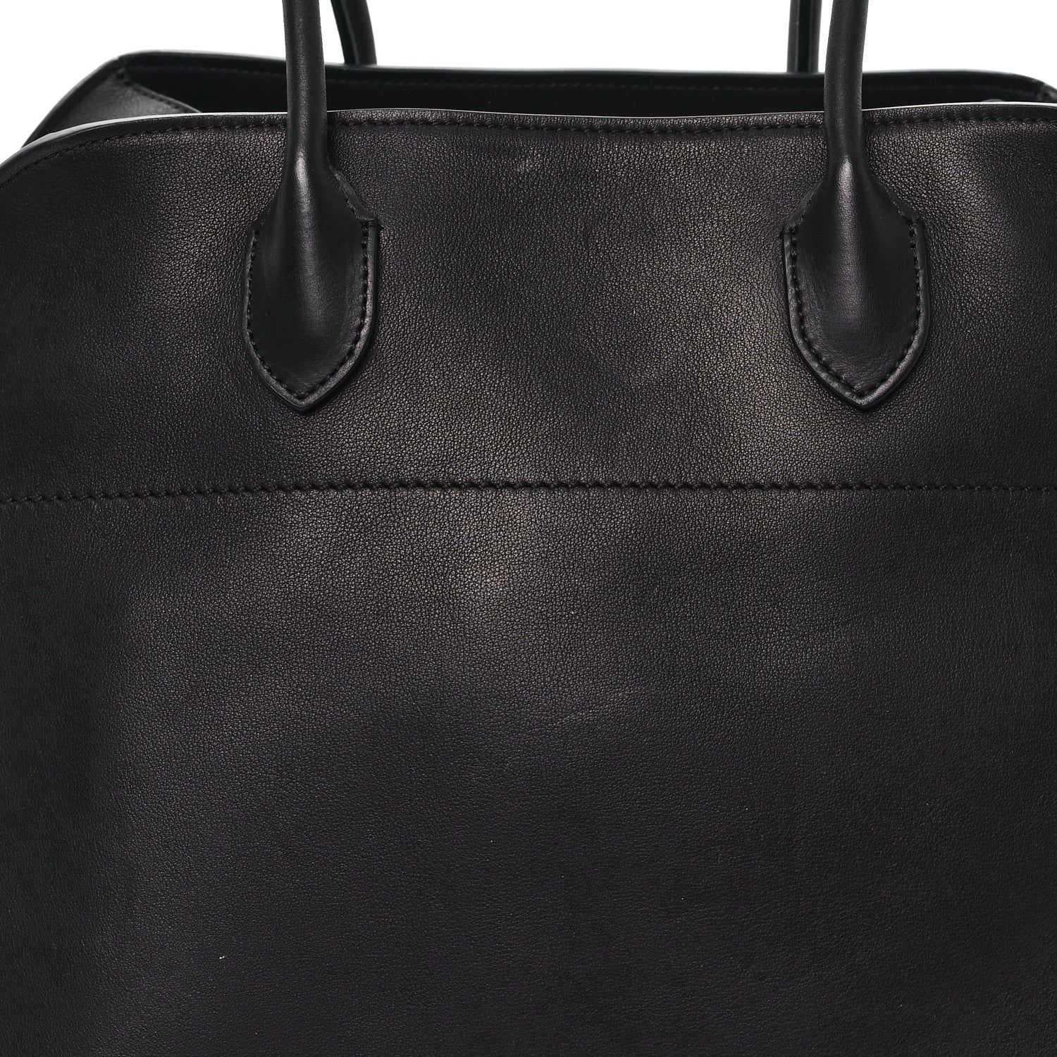 The Row Polished Saddle Calfskin Soft Margaux 15 Black 7 of 10
