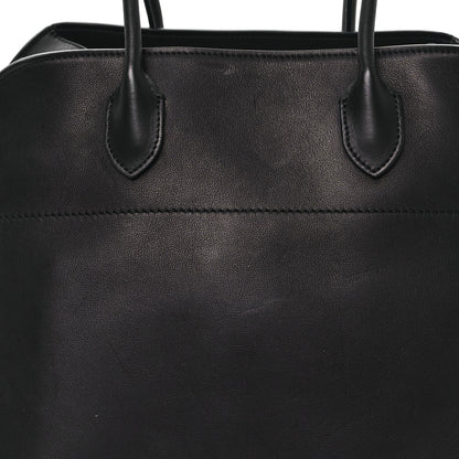 The Row Polished Saddle Calfskin Soft Margaux 15 Black 7 of 10